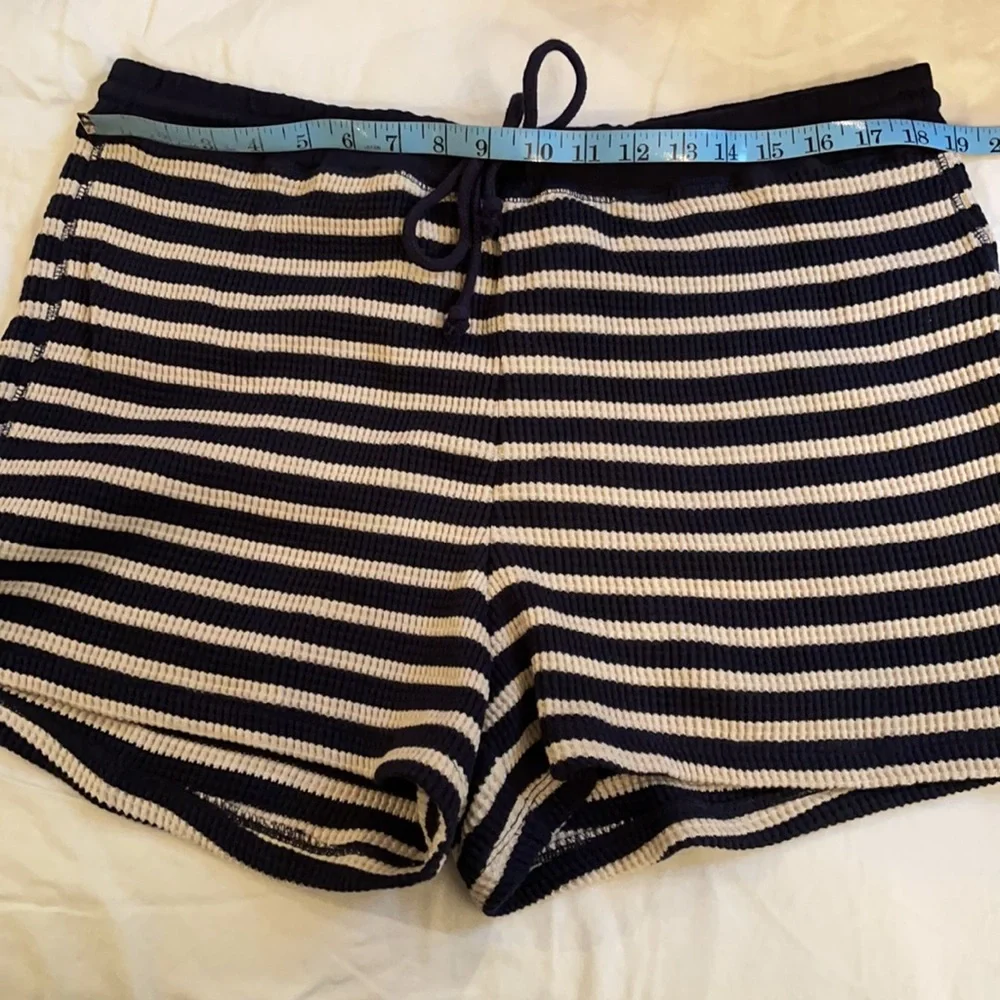 J.Crew Waffle drawstring short in stripe AY073